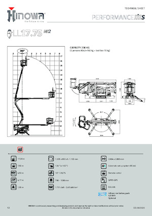 Zglobna podizna platforma na gusjenicama Hinowa Lightlift 17.75 Performance IIIS MK3