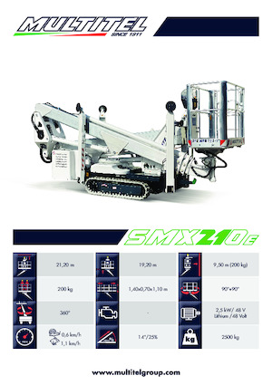Zglobna podizna platforma na gusjenicama Multitel SMX 210 AXON