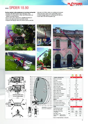 Zglobna podizna platforma na gusjenicama Platform Basket SPIDER 18.90 E