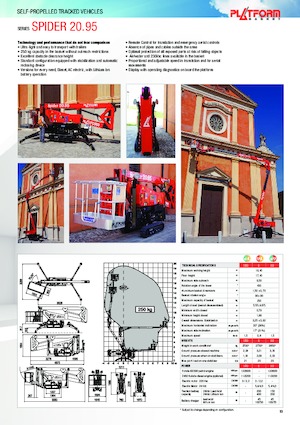 Zglobna podizna platforma na gusjenicama Platform Basket SPIDER 20.95 ED
