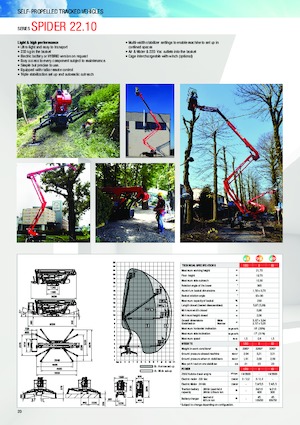 Zglobna podizna platforma na gusjenicama Platform Basket SPIDER 22.10