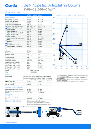 Zglobna podizna platforma na gusjenicama Genie Z-62/40 TraX
