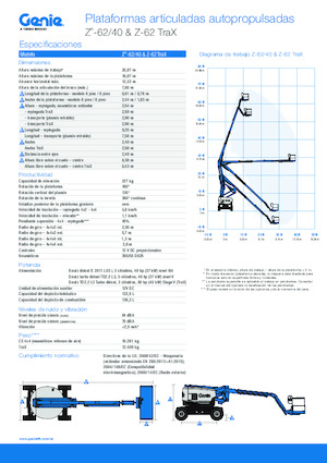 Zglobna podizna platforma na gusjenicama Genie Z-62/40 TraX
