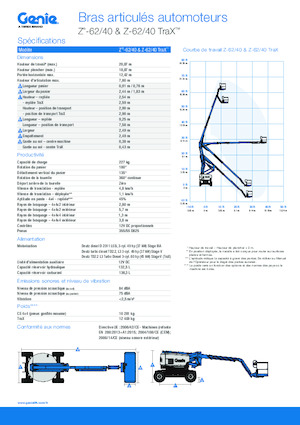 Zglobna podizna platforma na gusjenicama Genie Z-62/40 TraX