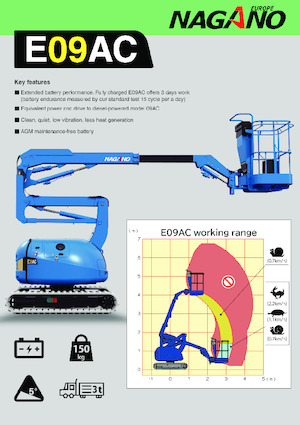 Zglobna podizna platforma na gusjenicama Nagano E09AC