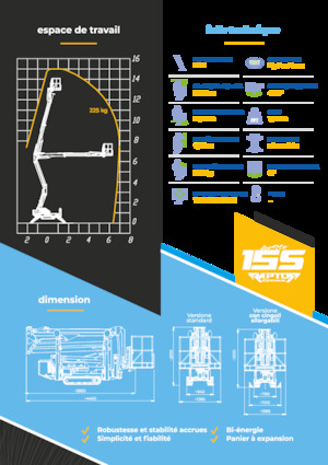 Zglobna podizna platforma na gusjenicama Socage Raptor 15 S