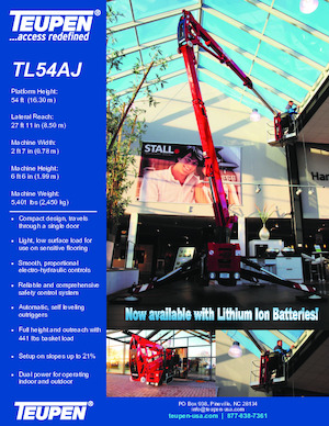 Zglobna podizna platforma na gusjenicama TEUPEN TL54AJ 