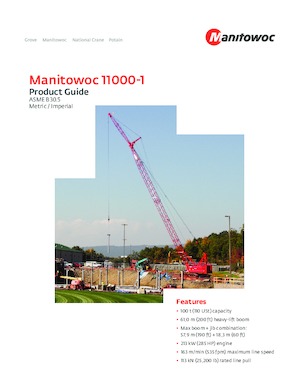 Dizalice gusjeničari - Rešetkasta grana Manitowoc 11000-1