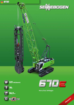 Dizalice gusjeničari - Rešetkasta grana Sennebogen 670E