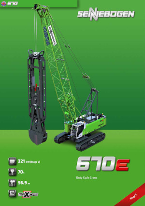 Dizalice gusjeničari - Rešetkasta grana Sennebogen 670E