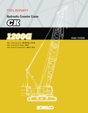 Dizalice gusjeničari - Rešetkasta grana Kobelco CK1200G-2