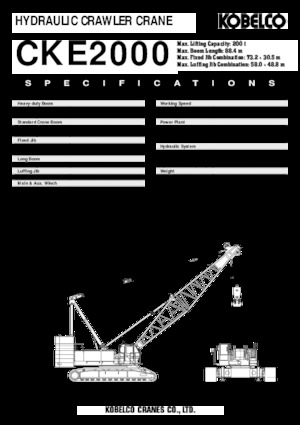Dizalice gusjeničari - Rešetkasta grana Kobelco CKE 2000