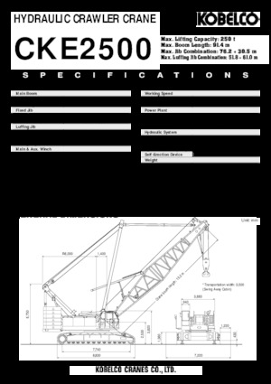 Dizalice gusjeničari - Rešetkasta grana Kobelco CKE 2500