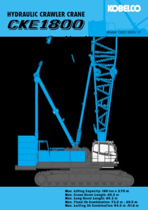 Dizalice gusjeničari - Rešetkasta grana Kobelco CKE1800