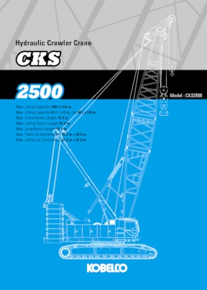 Dizalice gusjeničari - Rešetkasta grana Kobelco CKS2500