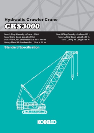 Dizalice gusjeničari - Rešetkasta grana Kobelco CKS3000
