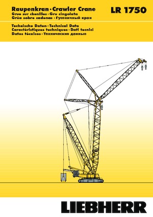 Dizalice gusjeničari - Rešetkasta grana Liebherr LR 1750