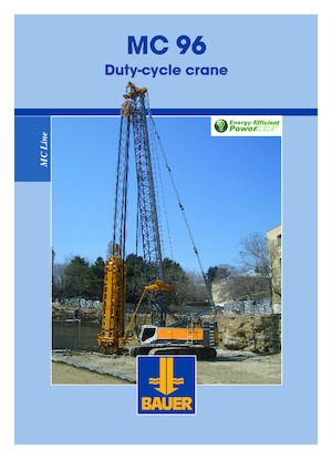 Dizalice gusjeničari - Rešetkasta grana BAUER Group MC 96