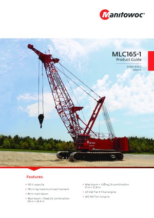 Dizalice gusjeničari - Rešetkasta grana Manitowoc MLC165-1