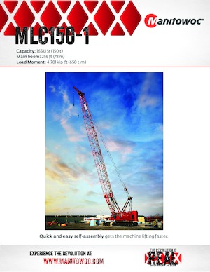 Dizalice gusjeničari - Rešetkasta grana Manitowoc MLC150-1