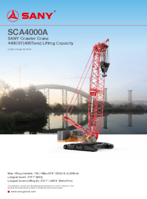 Dizalice gusjeničari - Rešetkasta grana Sany SCA4000A