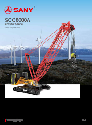 Dizalice gusjeničari - Rešetkasta grana Sany SCC8000A