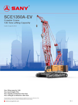 Dizalice gusjeničari - Rešetkasta grana Sany SCE1350A-EV