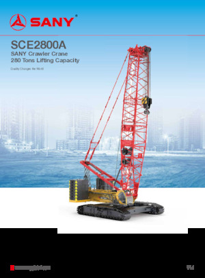 Dizalice gusjeničari - Rešetkasta grana Sany SCE2800A