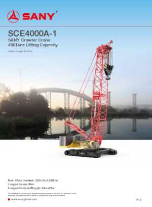 Dizalice gusjeničari - Rešetkasta grana Sany SCE4000A-1