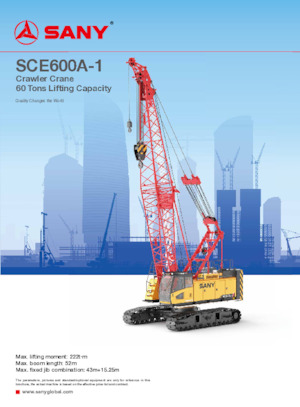 Dizalice gusjeničari - Rešetkasta grana Sany SCE600A-1