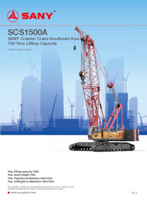 Dizalice gusjeničari - Rešetkasta grana Sany SCS1500A