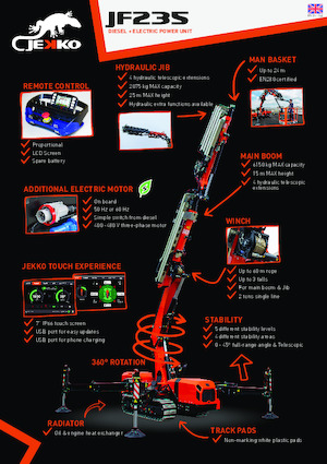 Dizalice gusjeničari - Teleskopska grana Jekko JF235