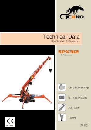 Dizalice gusjeničari - Teleskopska grana Jekko SPX312