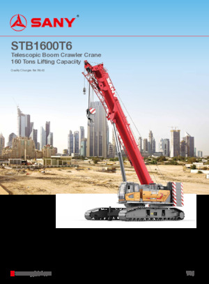 Dizalice gusjeničari - Teleskopska grana Sany STB1600T6
