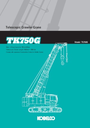 Dizalice gusjeničari - Teleskopska grana Kobelco TK750G