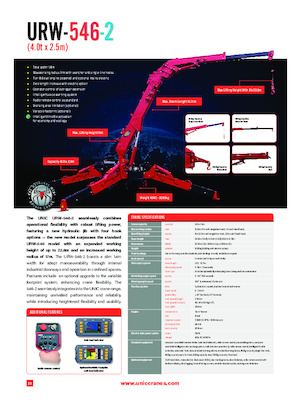 Dizalice gusjeničari - Teleskopska grana UNIC URW-546-2