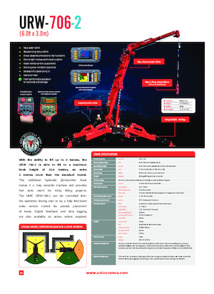 Dizalice gusjeničari - Teleskopska grana UNIC URW-706-2