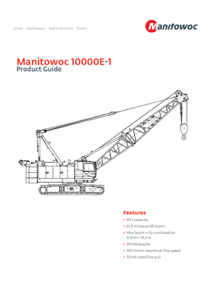 Dizalice gusjeničari - Rešetkasta grana Manitowoc 10000 E-1