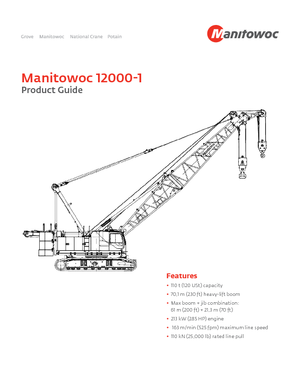 Dizalice gusjeničari - Rešetkasta grana Manitowoc 12000 E-1