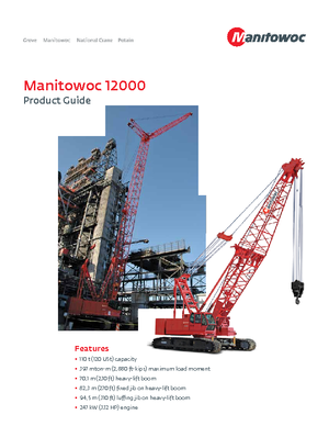 Dizalice gusjeničari - Rešetkasta grana Manitowoc 12000 E