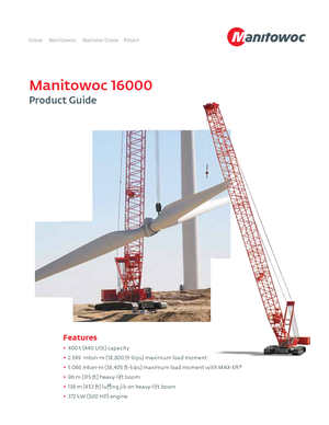 Dizalice gusjeničari - Rešetkasta grana Manitowoc 16000