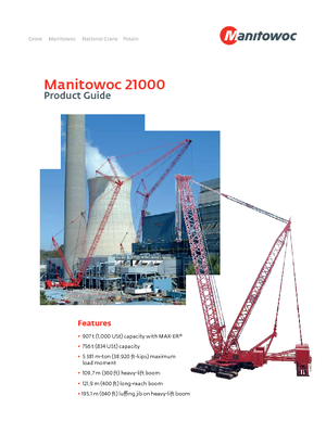 Dizalice gusjeničari - Rešetkasta grana Manitowoc 21000
