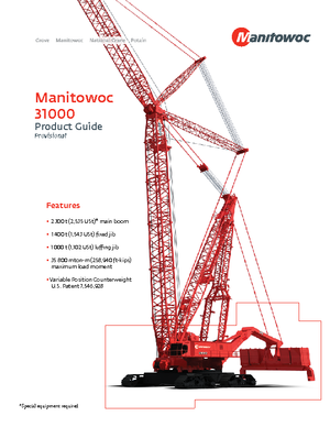 Dizalice gusjeničari - Rešetkasta grana Manitowoc 31000 E