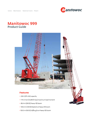 Dizalice gusjeničari - Rešetkasta grana Manitowoc 999
