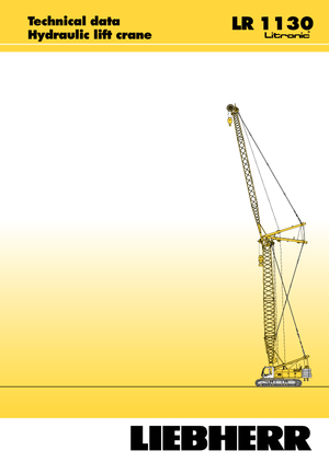 Dizalice gusjeničari - Rešetkasta grana Liebherr LR 1110