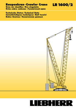 Dizalice gusjeničari - Rešetkasta grana Liebherr LR 1600/2