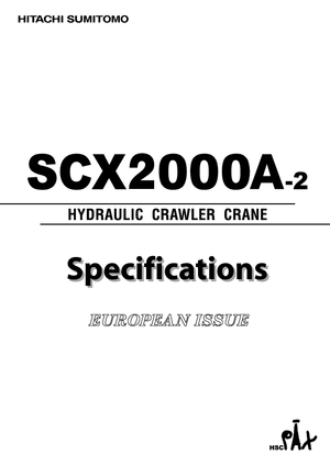 Dizalice gusjeničari - Rešetkasta grana Hitachi Sumitomo SCX 2000 A 2