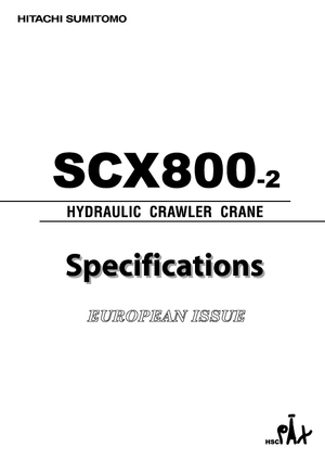 Dizalice gusjeničari - Rešetkasta grana Hitachi Sumitomo SCX 800-2