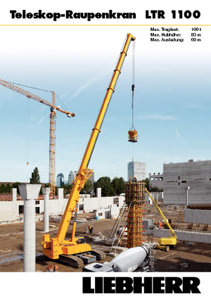 Dizalice gusjeničari - Teleskopska grana Liebherr LTR 1100