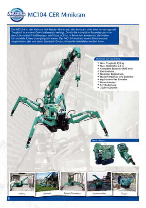 Dizalice gusjeničari - Teleskopska grana Maeda MC 104 CER *